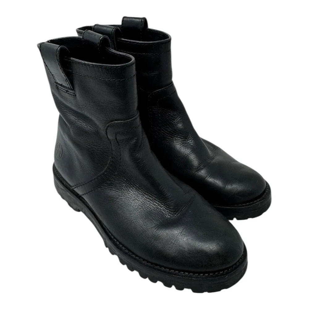 🖤Tory Burch 🤑Y2K Revival Platform‎ Chunky GrungeMoto Leather Boot 5.5